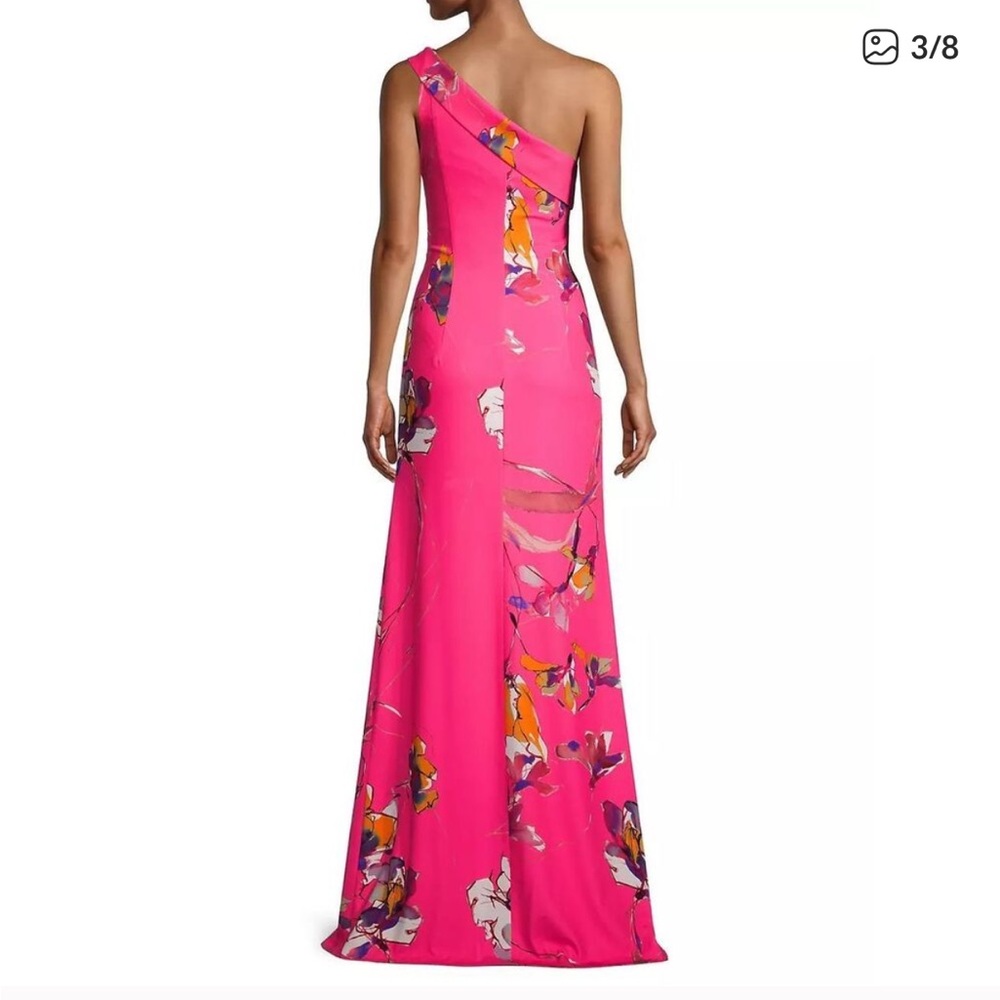 Black Halo Vibrant Pink and Red Dress